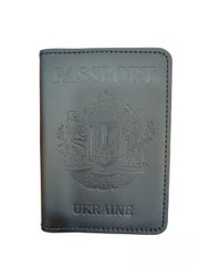 Обкладинка на документи Паспорт, Великий герб Шкіра Чорний, Чорний