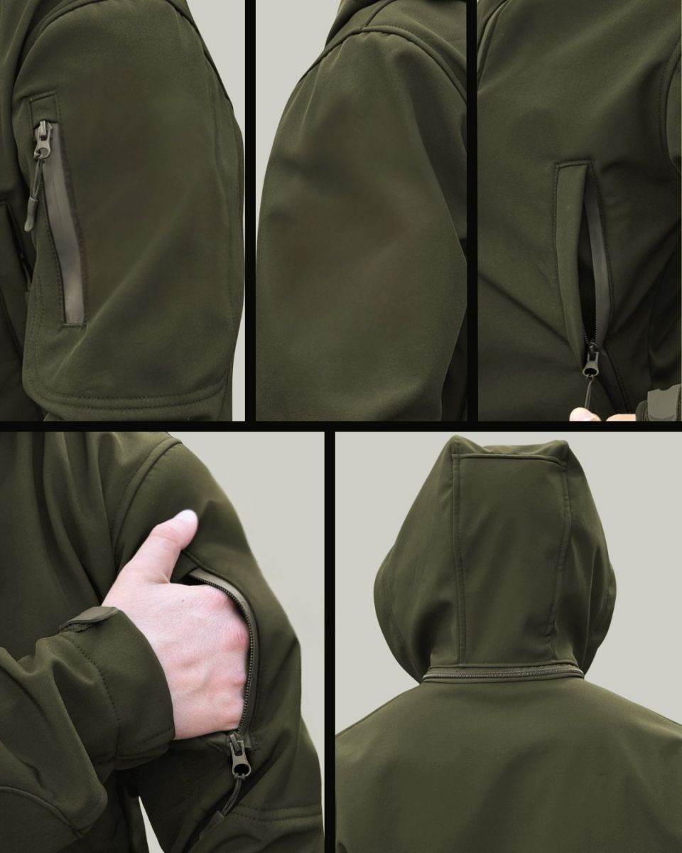 Куртка зимова Softshell олива Urban