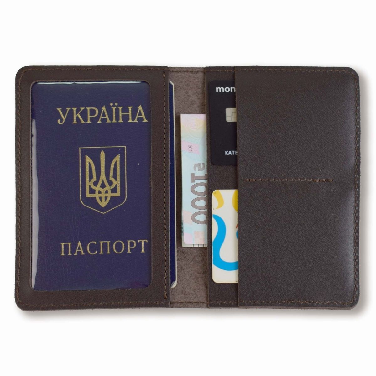 Темно-коричневий базовий шкіряний докхолдер