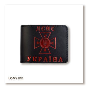 Обкладинка для посвідчення ДСНС (чорна, червоне тиснення)