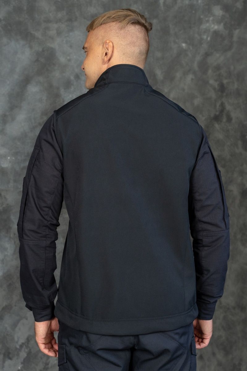 Жилет Tactical Українська залізниця Softshell на флісі Синій