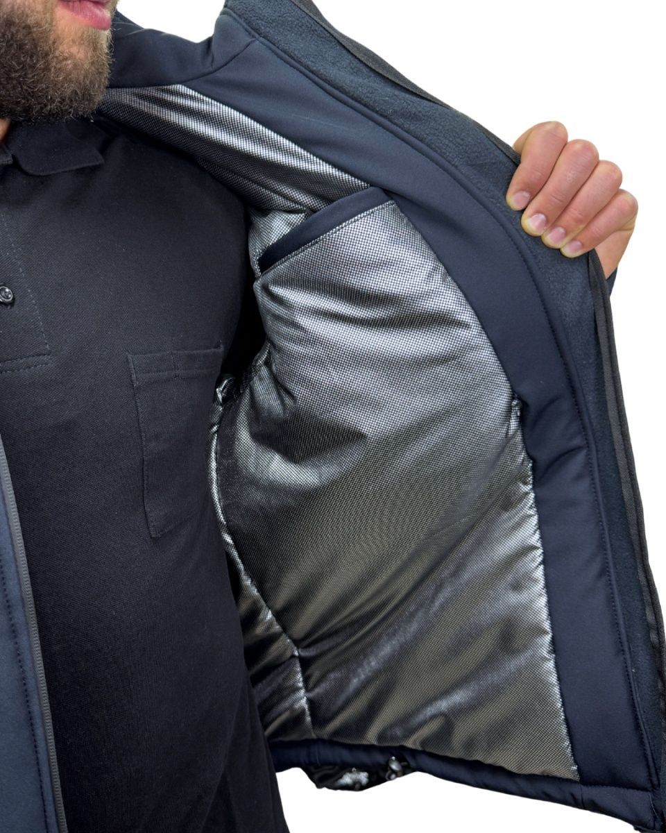 Куртка тактична зимова для ДСНС Softshell темно-синя Tactical