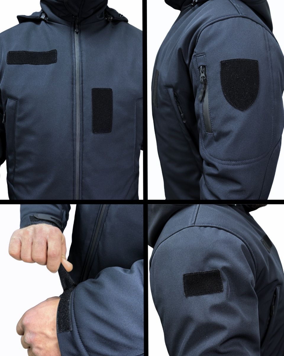 Куртка тактична зимова для ДСНС Softshell темно-синя Tactical