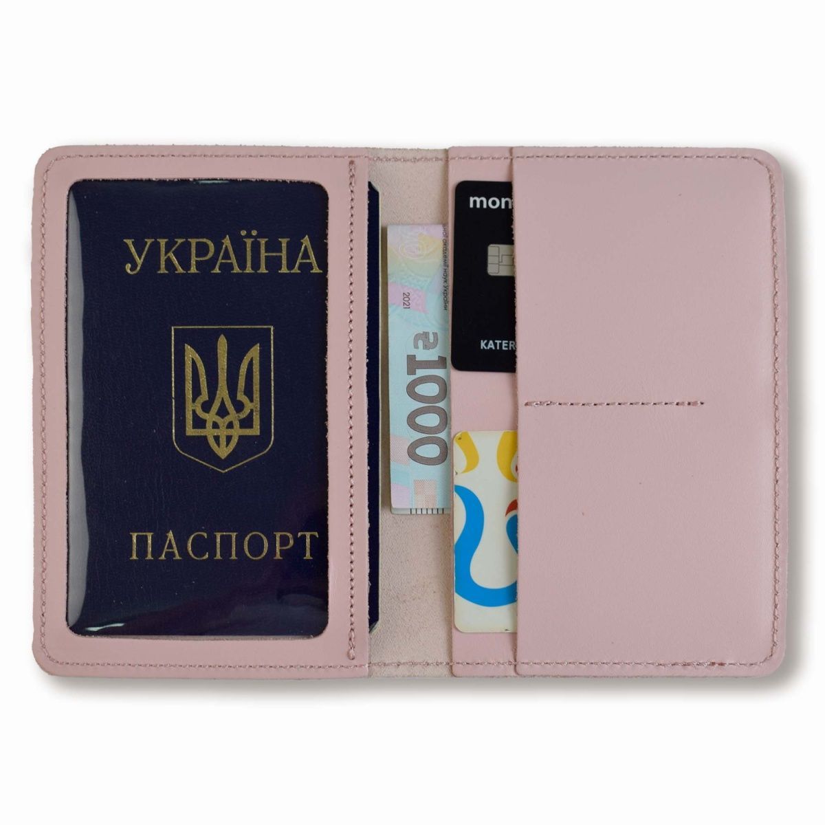 Рожевий базовий шкіряний докхолдер