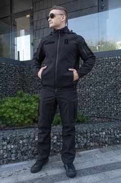 Костюм Track Pro Softshell на флісі чорний для Поліції