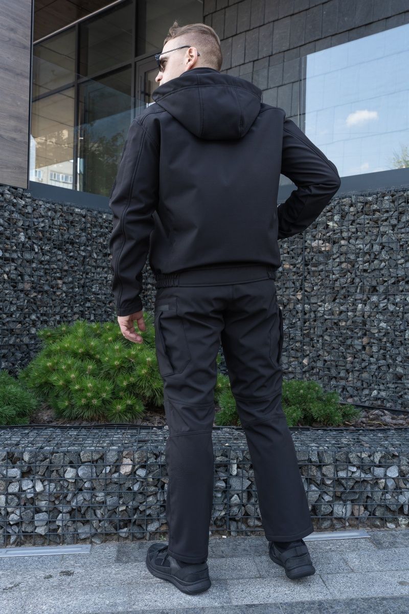 Костюм Track Pro Softshell на флісі чорний для Поліції