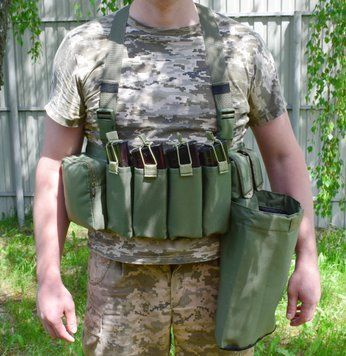 Жилет розвантажувальний з сумкою для скидання магазинів Novator G-4 Khaki купити