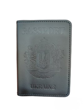 Обкладинка на документи Паспорт, Великий герб Шкіра Чорний
