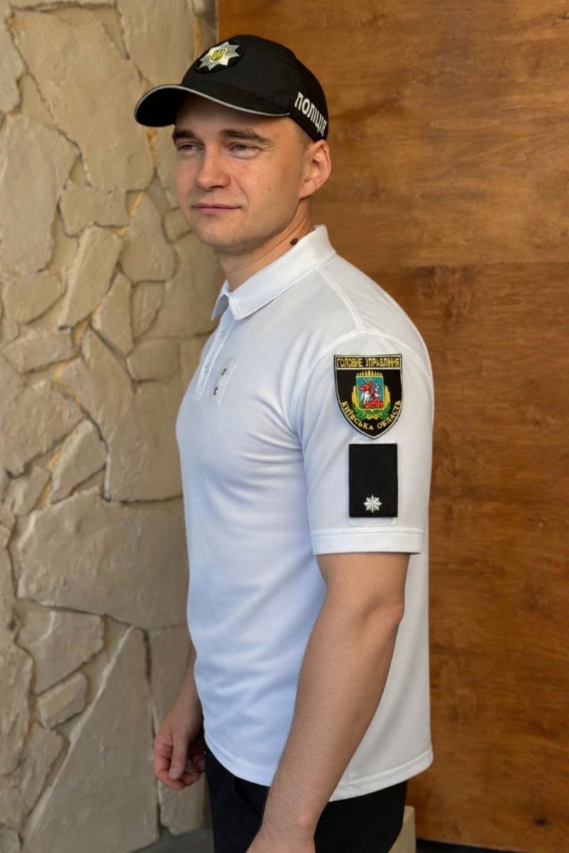 Теніска поло з написом "Поліція" Поліція Coolpass Білий купити