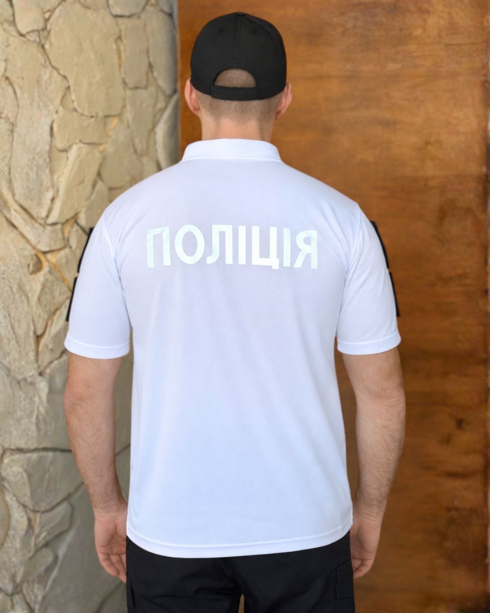 Теніска поло з написом "Поліція" Поліція Coolpass Білий купити