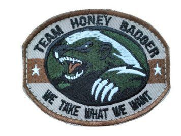 Арт. 29530 Шеврон TEAM HONEY BADGER Грета/Габардин Бежевий 7*9 Біла3337/коричнева3394/т.олива4488/чорна3338 купить