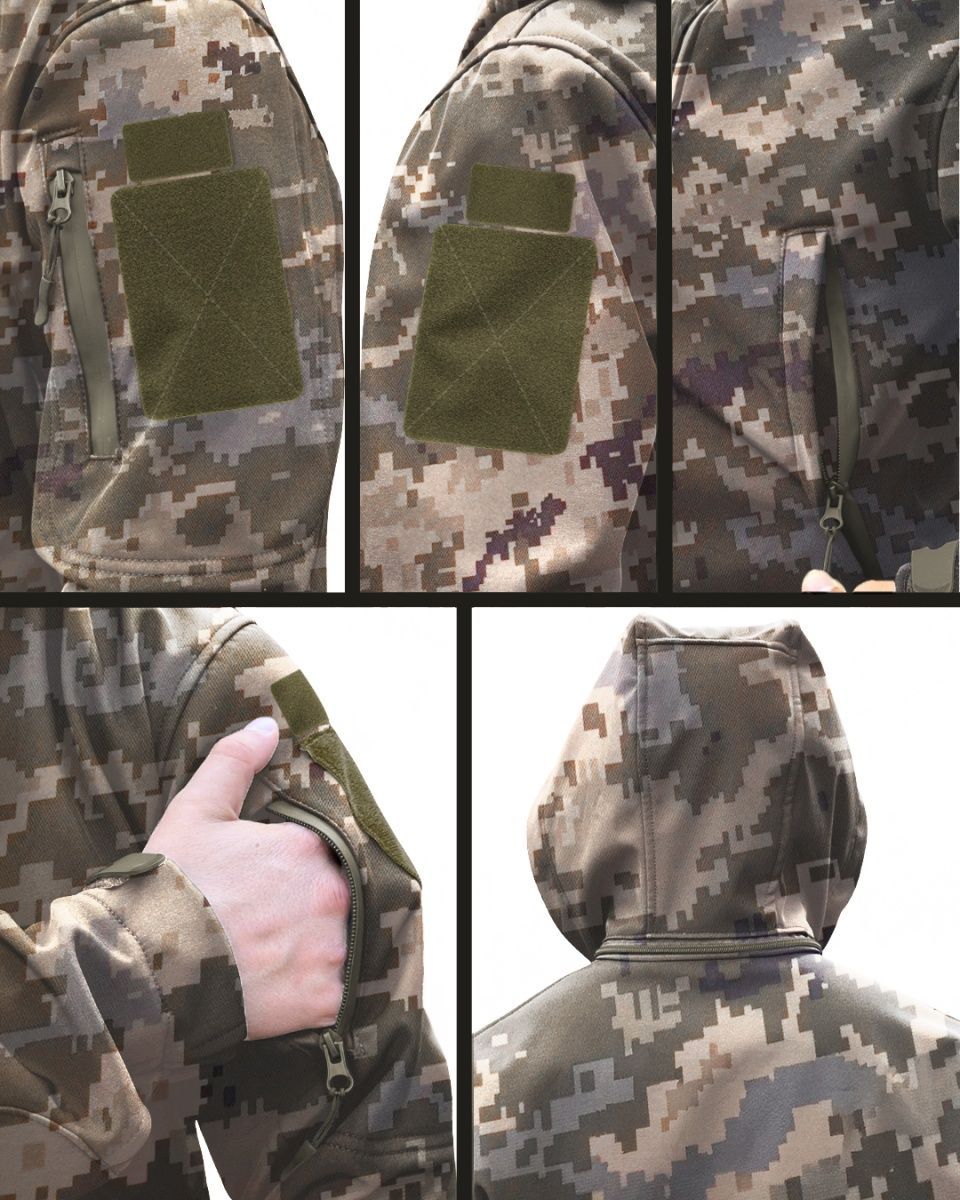 Куртка тактична зимова для ЗСУ Softshell піксель Tactical