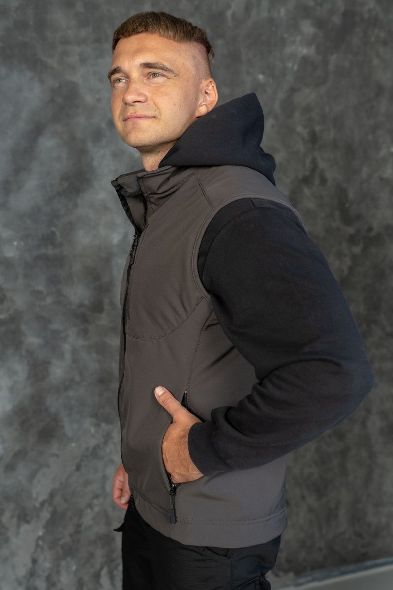 Жилет Urban Softshell на флісі Сірий