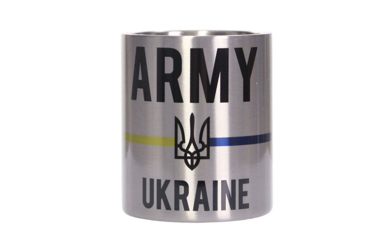 Кружка Army Ukraine Метал Срібний 300 мл