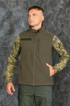 Жилет Tactical Збройні сили України Softshell на флісі Олива