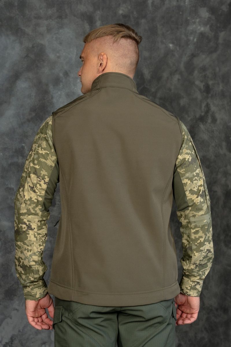 Жилет Tactical Збройні сили України Softshell на флісі Олива
