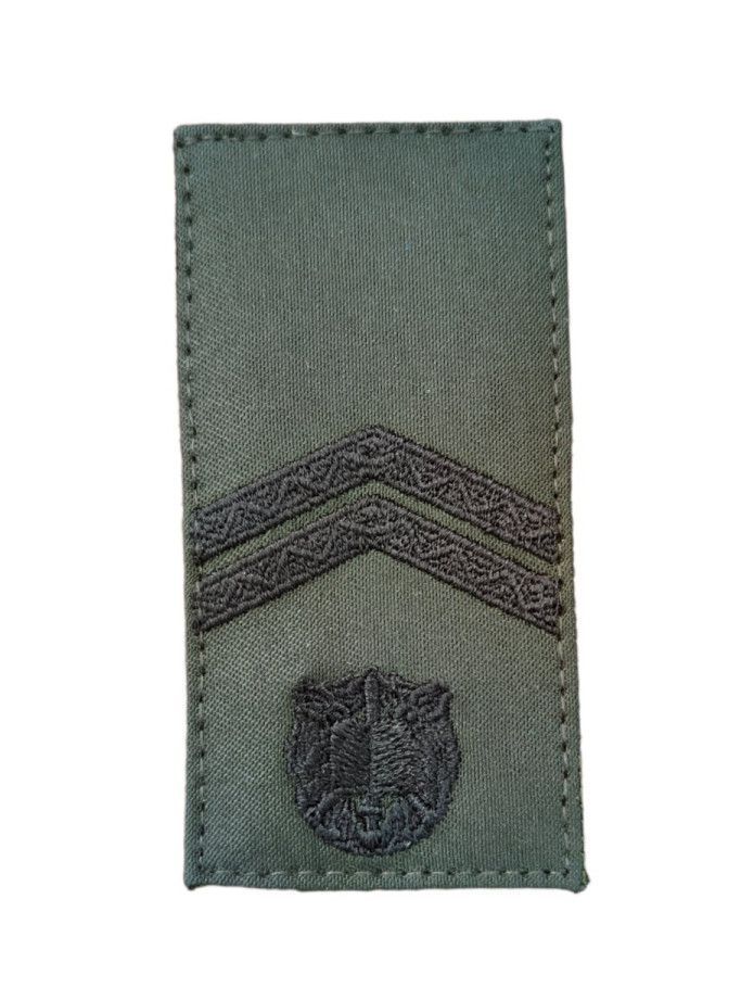 Арт. 17092 Погон Грета/Габардин Олива Збройні сили України Навчальні заклади (ЗС) Курсант-молодший сержант Т.олива4488/чорна3338 купить