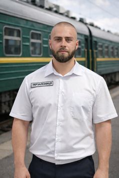 Сорочка короткий рукав Білий S Українська залізниця