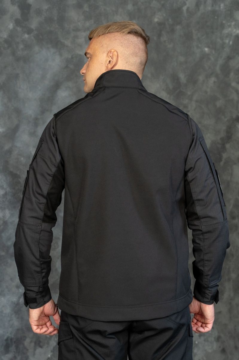 Жилет Tactical Поліція Softshell на флісі Чорний
