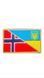Прапорець Прапорець Україна/Норвегія 5*8 Сувеніри Грета/Габардин Олива