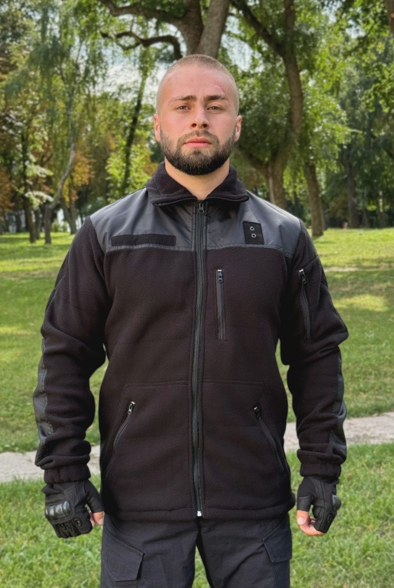 Флісова кофта для Поліції чорна купить