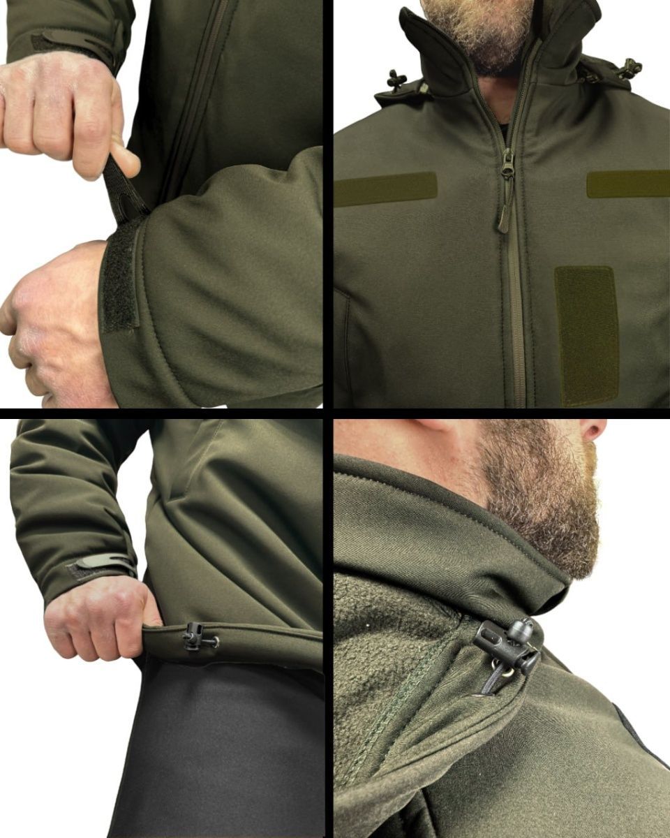 Куртка тактична зимова для ЗСУ Softshell олива Tactical