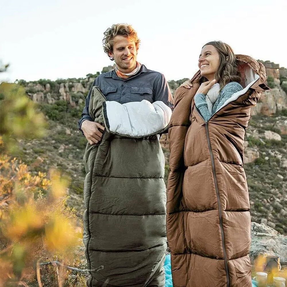 Спальник з капюшоном Naturehike U150 NH20MSD07, (11&deg;C), лівий, коричневий