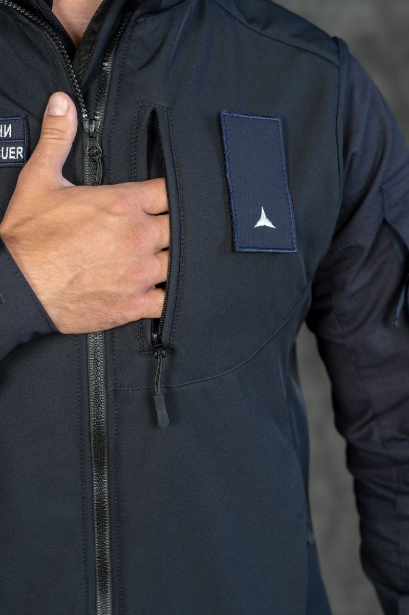 Жилет Tactical ДСНС Softshell на флісі Синій
