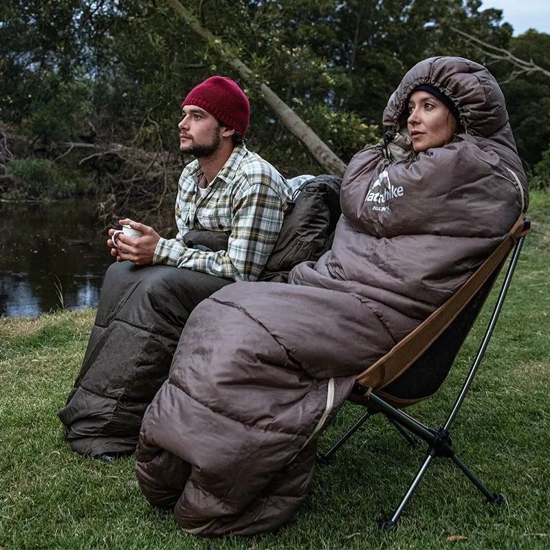 Спальник з капюшоном Naturehike U150 NH20MSD07, (11&deg;C), лівий, коричневий