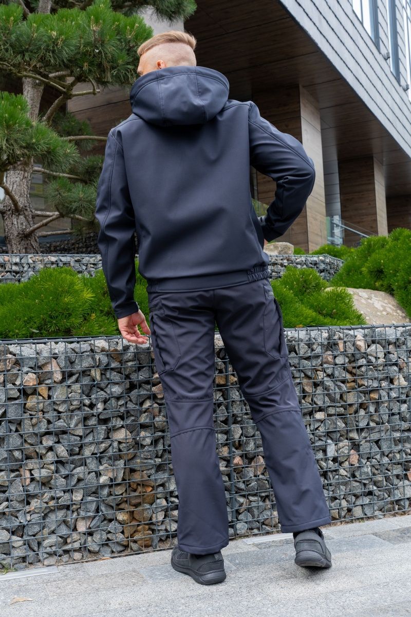 Костюм Track Pro Softshell на флісі синій для Української залізниці