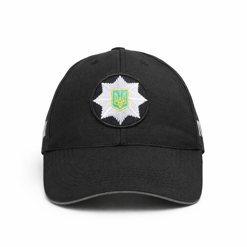 Кепка Поліція 6-ти клинка з написом Ріп-стоп Чорний купити